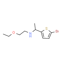 ChemSpider 2D Image | 1-(5-Bromo-2-thienyl)-N-(2-ethoxyethyl)ethanamine | C10H16BrNOS