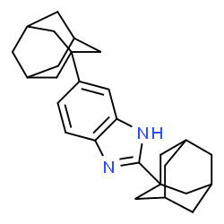 ChemSpider 2D Image | 2,5-Di(adamantan-1-yl)-1H-benzimidazole | C27H34N2