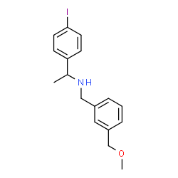 ChemSpider 2D Image | 1-(4-Iodophenyl)-N-[3-(methoxymethyl)benzyl]ethanamine | C17H20INO