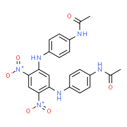 ChemSpider 2D Image | N,N'-[(4,6-Dinitro-1,3-phenylene)bis(imino-4,1-phenylene)]diacetamide | C22H20N6O6
