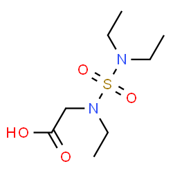 ChemSpider 2D Image | N-(Diethylsulfamoyl)-N-ethylglycine | C8H18N2O4S