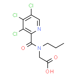 ChemSpider 2D Image | N-Propyl-N-[(3,4,5-trichloro-2-pyridinyl)carbonyl]glycine | C11H11Cl3N2O3