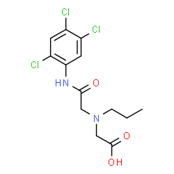 ChemSpider 2D Image | [{2-Oxo-2-[(2,4,5-trichlorophenyl)amino]ethyl}(propyl)amino]acetic acid | C13H15Cl3N2O3