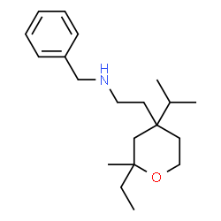 ChemSpider 2D Image | N-Benzyl-2-(2-ethyl-4-isopropyl-2-methyltetrahydro-2H-pyran-4-yl)ethanamine | C20H33NO