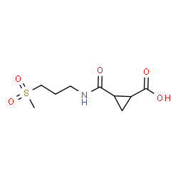ChemSpider 2D Image | 2-{[3-(Methylsulfonyl)propyl]carbamoyl}cyclopropanecarboxylic acid | C9H15NO5S