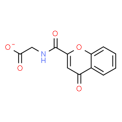 ChemSpider 2D Image | {[(4-Oxo-4H-chromen-2-yl)carbonyl]amino}acetate | C12H8NO5