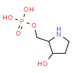 ChemSpider 2D Image | (3-Hydroxy-2-pyrrolidinyl)methyl dihydrogen phosphate | C5H12NO5P