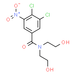 ChemSpider 2D Image | 3,4-Dichloro-N,N-bis(2-hydroxyethyl)-5-nitrobenzamide | C11H12Cl2N2O5