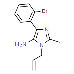 ChemSpider 2D Image | 1-Allyl-4-(2-bromophenyl)-2-methyl-1H-imidazol-5-amine | C13H14BrN3