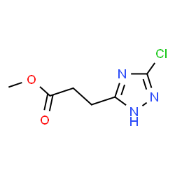 ChemSpider 2D Image | Methyl 3-(3-chloro-1H-1,2,4-triazol-5-yl)propanoate | C6H8ClN3O2