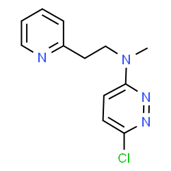 ChemSpider 2D Image | 6-Chloro-N-methyl-N-[2-(2-pyridinyl)ethyl]-3-pyridazinamine | C12H13ClN4