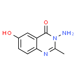 ChemSpider 2D Image | 3-Amino-6-hydroxy-2-methyl-4(3H)-quinazolinone | C9H9N3O2