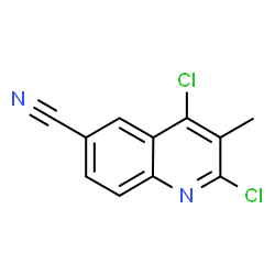 ChemSpider 2D Image | 2,4-Dichloro-3-methyl-6-quinolinecarbonitrile | C11H6Cl2N2