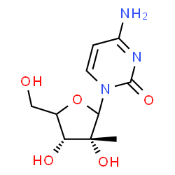ChemSpider 2D Image | 4-Amino-1-[(4xi)-2-C-methyl-D-erythro-pentofuranosyl]-2(1H)-pyrimidinone | C10H15N3O5