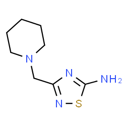 ChemSpider 2D Image | 3-(1-Piperidinylmethyl)-1,2,4-thiadiazol-5-amine | C8H14N4S