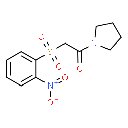 ChemSpider 2D Image | 2-[(2-Nitrophenyl)sulfonyl]-1-(1-pyrrolidinyl)ethanone | C12H14N2O5S