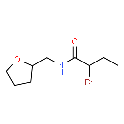 ChemSpider 2D Image | 2-Bromo-N-(tetrahydro-2-furanylmethyl)butanamide | C9H16BrNO2