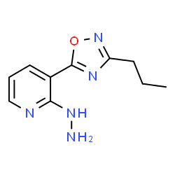 ChemSpider 2D Image | 2-Hydrazino-3-(3-propyl-1,2,4-oxadiazol-5-yl)pyridine | C10H13N5O