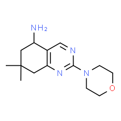 ChemSpider 2D Image | 7,7-Dimethyl-2-morpholino-5,6,7,8-tetrahydroquinazolin-5-amine | C14H22N4O