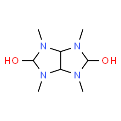 ChemSpider 2D Image | 1,3,4,6-Tetramethyloctahydroimidazo[4,5-d]imidazole-2,5-diol | C8H18N4O2