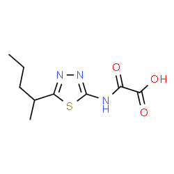 ChemSpider 2D Image | Oxo{[5-(2-pentanyl)-1,3,4-thiadiazol-2-yl]amino}acetic acid | C9H13N3O3S