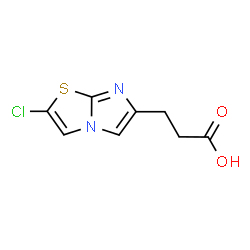ChemSpider 2D Image | 3-(2-Chloroimidazo[2,1-b][1,3]thiazol-6-yl)propanoic acid | C8H7ClN2O2S
