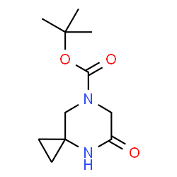 ChemSpider 2D Image | tert-butyl 5-oxo-4,7-diazaspiro[2.5]octane-7-carboxylate | C11H18N2O3