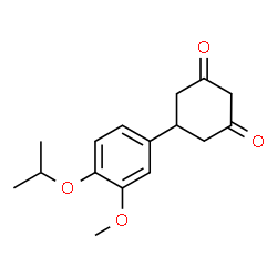 ChemSpider 2D Image | 5-(4-Isopropoxy-3-methoxyphenyl)-1,3-cyclohexanedione | C16H20O4