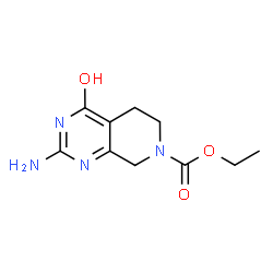 ChemSpider 2D Image | Ethyl 2-amino-4-oxo-4,5,6,8-tetrahydropyrido[3,4-d]pyrimidine-7(1H)-carboxylate | C10H14N4O3