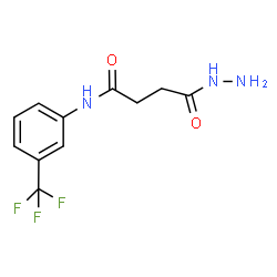 ChemSpider 2D Image | 4-Hydrazino-4-oxo-N-[3-(trifluoromethyl)phenyl]butanamide | C11H12F3N3O2