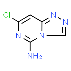 ChemSpider 2D Image | 7-Chloro[1,2,4]triazolo[4,3-c]pyrimidin-5-amine | C5H4ClN5