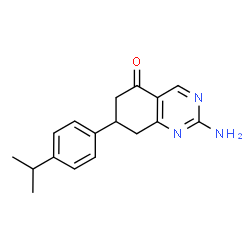 ChemSpider 2D Image | 2-Amino-7-(4-isopropylphenyl)-7,8-dihydro-5(6H)-quinazolinone | C17H19N3O
