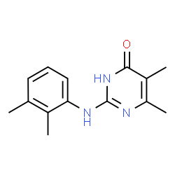 ChemSpider 2D Image | 2-[(2,3-Dimethylphenyl)amino]-5,6-dimethyl-4(1H)-pyrimidinone | C14H17N3O