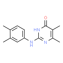 ChemSpider 2D Image | 2-[(3,4-Dimethylphenyl)amino]-5,6-dimethyl-4(1H)-pyrimidinone | C14H17N3O