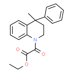 ChemSpider 2D Image | Ethyl (4-methyl-4-phenyl-3,4-dihydro-1(2H)-quinolinyl)(oxo)acetate | C20H21NO3