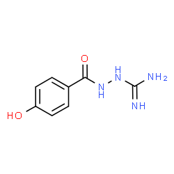 ChemSpider 2D Image | 2-(4-Hydroxybenzoyl)hydrazinecarboximidamide | C8H10N4O2