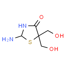 ChemSpider 2D Image | 2-Amino-5,5-bis(hydroxymethyl)-1,3-thiazolidin-4-one | C5H10N2O3S