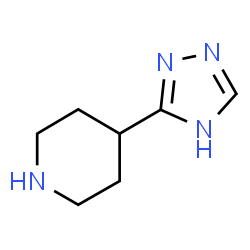 ChemSpider 2D Image | 4-(1H-1,2,4-Triazol-3-yl)piperidine | C7H12N4
