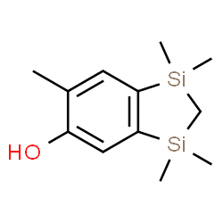 ChemSpider 2D Image | 1,1,3,3,6-Pentamethyl-2,3-dihydro-1H-1,3-benzodisilol-5-ol | C12H20OSi2