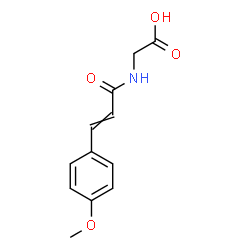 ChemSpider 2D Image | N-[3-(4-Methoxyphenyl)acryloyl]glycine | C12H13NO4