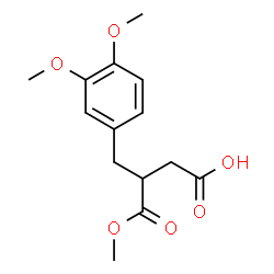 ChemSpider 2D Image | 3-(3,4-Dimethoxybenzyl)-4-methoxy-4-oxobutanoic acid | C14H18O6