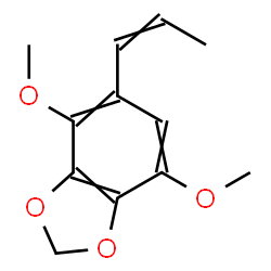 ChemSpider 2D Image | 4,7-Dimethoxy-5-[(1E)-1-propen-1-yl]-1,3-benzodioxole | C12H14O4