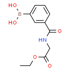 ChemSpider 2D Image | N-(3-Boronobenzoyl)glycine 1-ethyl ester | C11H14BNO5