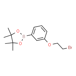 ChemSpider 2D Image | 2-(3-(2-Bromoethoxy)phenyl)-4,4,5,5-tetramethyl-1,3,2-dioxaborolane | C14H20BBrO3
