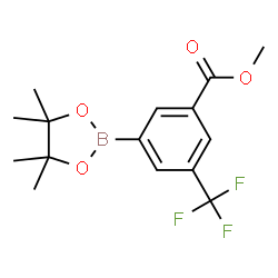 ChemSpider 2D Image | Methyl 3-(4,4,5,5-tetramethyl-1,3,2-dioxaborolan-2-yl)-5-(trifluoromethyl)benzoate | C15H18BF3O4