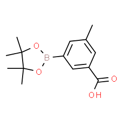ChemSpider 2D Image | 3-Methyl-5-(4,4,5,5-tetramethyl-1,3,2-dioxaborolan-2-yl)benzoic acid | C14H19BO4