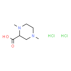ChemSpider 2D Image | 1,4-Dimethyl-2-piperazinecarboxylic acid dihydrochloride | C7H16Cl2N2O2