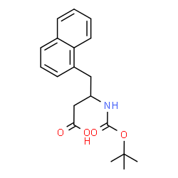 ChemSpider 2D Image | 3-({[(2-Methyl-2-propanyl)oxy]carbonyl}amino)-4-(1-naphthyl)butanoic acid | C19H23NO4