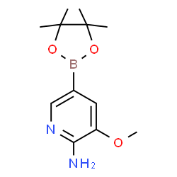 ChemSpider 2D Image | 3-Methoxy-5-(4,4,5,5-tetramethyl-1,3,2-dioxaborolan-2-yl)-2-pyridinamine | C12H19BN2O3
