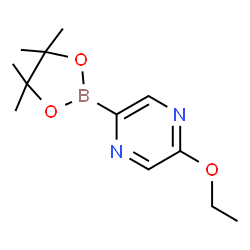 ChemSpider 2D Image | 2-Ethoxy-5-(4,4,5,5-tetramethyl-1,3,2-dioxaborolan-2-yl)pyrazine | C12H19BN2O3